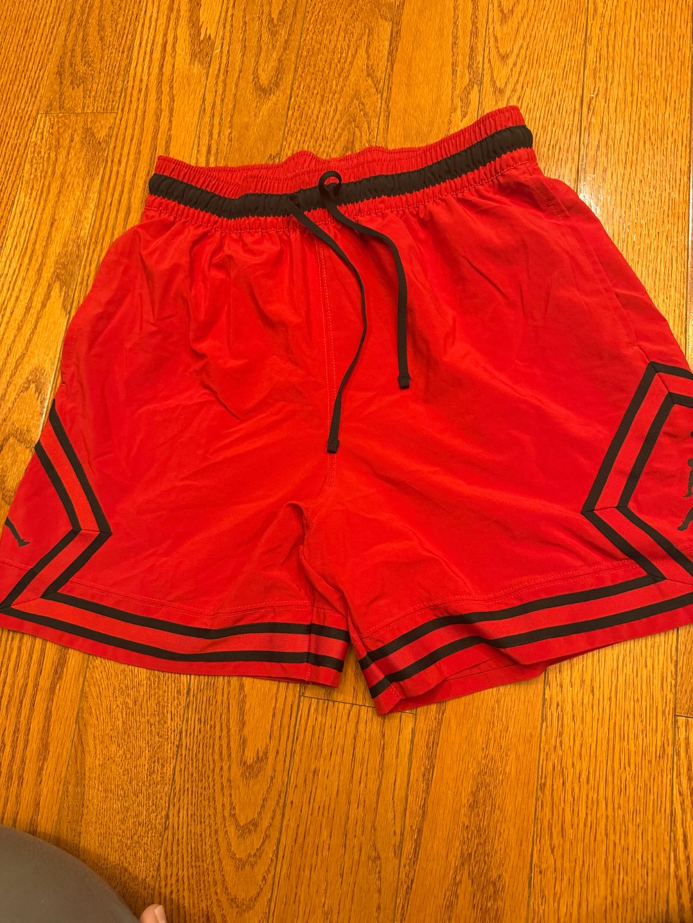 Nike Jordan Red Athletic Shorts with Black Jumpman Logo size Small Men’s
